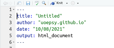 The bit between three dashes is the `YAML`, and contains metadata about the document